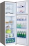 TCL 370 Liters Double Door Top Mount Refrigerator, Total No Frost Fridge &amp; Freezer With Powerful Interior LED Light And Large Crisper Drawer With Humidity Control, Inox, P370TMN