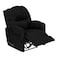 In House Velvet Rocking Recliner Chair - Black - NZ100