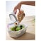 Dry food jar with lid, transparent/white1.3 l