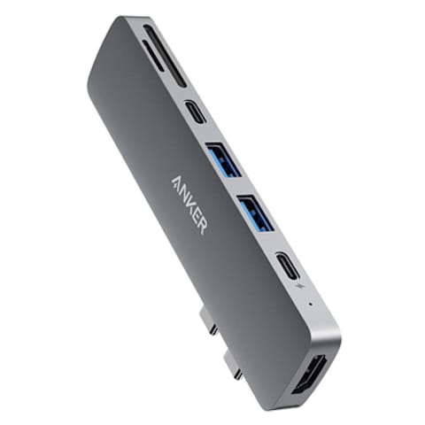 أنكر USB C موزع 7 في 1 USB C محول - أسود