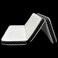 Comfy Portable White Satin  180x90x7cm Medicated Folding Mattress with Black Border