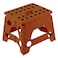 MyChoice Small Plastic Folding Stool 23x19x19cm Brown