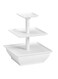 3-Tiered Square Pastry Stand أبيض 26x8.5x25سم