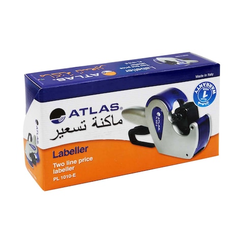 Atlas Price Labeller Two Line 10 Digit Blue