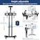 Mobile TV Stand Rolling TV Cart,Floor TV Stand Trolley for 32&rdquo; to 70&rdquo; LCD LED Flat Curved Screen Tilt Height Adjustable TV Stand Mounted with Wheels 2 Media
