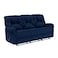 American Polo Velvet Triple Recliner Chair - Dark Blue - American Polo