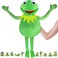 Nicerinc Kermit Frog Puppet, The Muppets Show, Soft Hand Stuffed Plush Toy With 50 Pcs Stickers, Halloween Christmas Thanksgiving Gift Ideas For Boys And Girls- 24 Inches