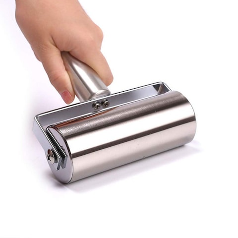Generic Non-Stick Pastry Dough Pizza Roller Steel Rolling Pin 16cm