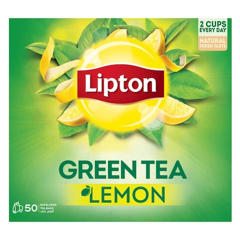 Lipton Lemon Green Tea Bags 50 Pieces