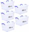 HIWARE Plastic Storage Box With Lid 15 LTR Semi Clear 5 Pcs Set   For Clothes, Toys, Books, Snacks, Shoes and Grocery Storage Box. (15 LTR)&hellip;