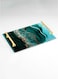 Lowha Decorative Acrylic Serving Tray With Gold Metal Handles And Art Waves Design 20x30 cm