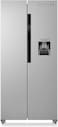 Hoover Side By Side Refrigerator, 532L, Inverter, No Frost, Water Dispenser, Multi Air Flow, LED Light, Premium Silver Trim, Touch Control Display, Inox/Black, Ice Twister - HSB-K532-WS