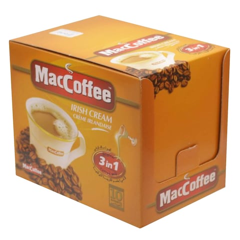 MacCoffee 3 In 1 Irish Cream Coffee 18g x Pack of 10