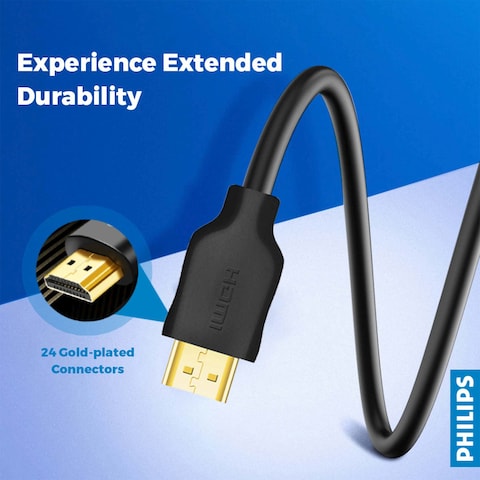 Philips HDMI Cable With Ethernet SWV5510 1.5m Black