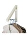 Generic Telescopic Design Foldable Cloth Hanger -White/Silver