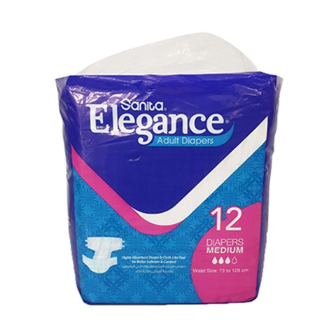 Sanita Elegance Adult Diaper Medium 12 Pads