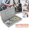 40 pcs Car Automobile Motorcycle Repairing Maintenance Tool Set Wrench Socket Kit Hand Tools Vehicle Toolbox Combination Repair Tool Set Grey