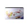 AlHoora 43x26xH5cm Acrylic Serving Tray With Handle with gold Design