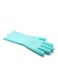 Generic Magic Silicone Gloves With Wash Scrubber Blue 32x16centimeter