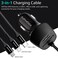 Promate Car Charger 3.4A 3 in 1 (Micro, Type-C &amp; Lightning)
