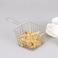 Generic-Kitchen French Fry Basket Square Poaching Boiling Deep Frying Snack Food Frying Basket Holder Cook Tool with Handles for Home Restaurant Hotel Tableware