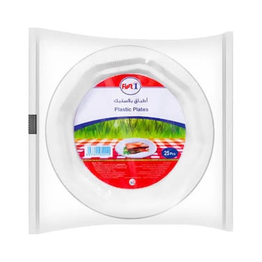 اطباق بلاستيك من فيرست وان للاستخدام لمرة واحدة - حجم صغير - 25 طبق
