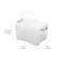 Strata, Made in UK, 65 Litre Smart Box with folding Lid, L61xW46xH34.5cm - STR-XW686-CLR/CLR-ST