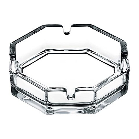 Pasabahce Kosem Glass Ashtray Hectagonal Shape