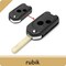 Rubik 2 Buttons Modified Car Remote Key Case Uncut Flip Key Blade Fob Shell Case For Honda Accord Civic CR-V Fit Jazz Insight Odyssey Pilot