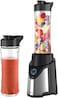 Sonashi Sports Blender And Smoothie Maker 570Ml 300W Sb-184 Black/Silver/Clear