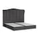 In House Shumt Velvet Bed Frame - Single - 200x90 cm - Dark Gray
