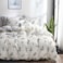 GOLDEN HOME  6-Piece Single Size Duvet Cover Set, 1 Duvet Cover + 1 Fitted Sheet + 4 Pillow Cases, Microfibre, Muesli