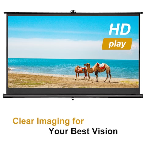 Generic-72 inches Projector Screen with Tripod Stand 16:9 Portable Projection Screen 4K 3D Projector Movies Screen for Home Office Indoor Outdoor Use