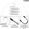 ZOBER S Shaped 5 Layer Pant Hanger with Grip   Stainless Steel   Multilayer Closet Storage   For Pants, Jeans, Trousers, Scarfs, Towels