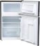 Hoover Top Mount Refrigerator - Light Retro Style, 121L Gross Capacity, Defrost, Mechanical Control, Interior Light, Silver - HTR-K121-S