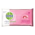 Buy Dettol Skincare Anti-Bacterial Skin 10 Wipes in UAE