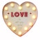 Retro LOVE Metal Heart with LED Lights 23cm