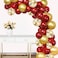 Party Time 70pcs 10" Red Balloon Garland Kit &ndash; Matte Latex Balloon &ndash; Ruby Balloon and Gold Metallic Balloon and Confetti Balloons for Birthday Wedding Anniversary Valentine Day Festival - Valentines D