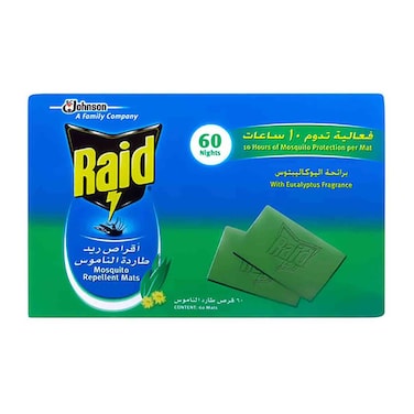 Raid Mosquito Repellent Mats - 60 Tablets