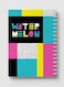 Lowha Spiral Notebook With 60 Sheets And Hard Paper Covers With Retro Watermelon Text Design, For Jotting Notes And Reminders, For Work, University, School