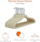 Velvet non-slip Suit Clothes Hangers,360&deg; rotating hook (100pc, Ivory)