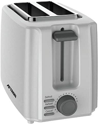 Aftron 2 Slice Toaster, White AFT0220N