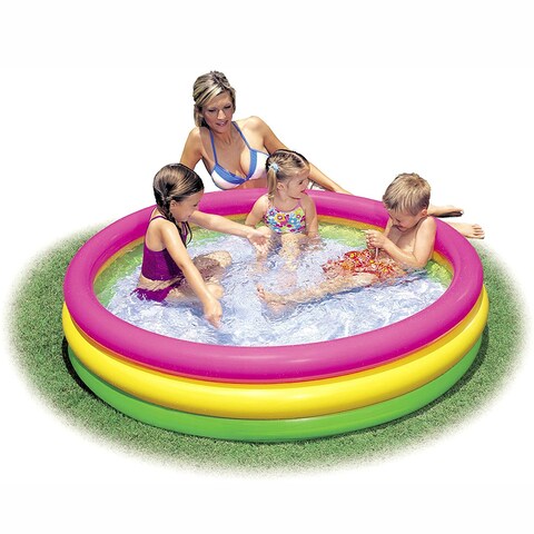 Intex Kiddie Pool - Kid&#39;s Summer Sunset Glow Design - 58&quot; x 13&quot;