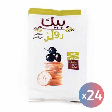 بيك رولز سناكس قمح محمص - طعم زيتون - 38 جرام - 24 كيس