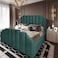 In House Taj Velvet Bed Frame - Queen - 200x150 cm - Turquoise