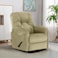 American Polo Velvet Classic Recliner Chair - Dark Ivory - American Polo