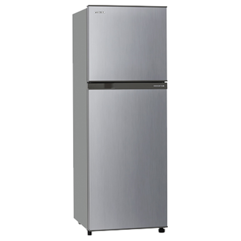 Toshiba - Invertor Refrigerator 2 Door with Glass Shelf 230 Ltrs Net Sliver Black