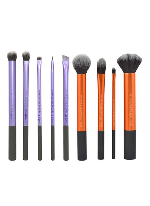 Real Techniques Brush Set With Case Purple/Gold/Black