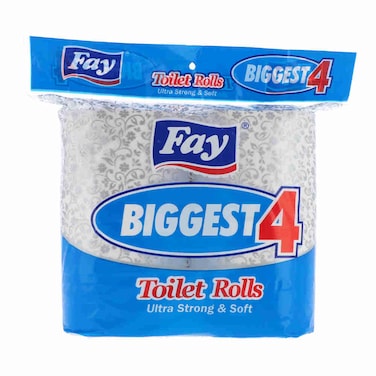 Fay Biggest 4 Toilet Rolls Ulitrea Strong &amp; Soft