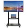 TV Stand with Wheels: Mobile TV Trolley with Mount For 32-80 Inch LED LCD Oled Flat Curved Screen Floor TV Cart Portable Rolling TV Monitor Shelf with Heavy Duty Base